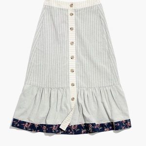 Madewell x The New Denim Project Patchwork Skirt NWOT sz 0